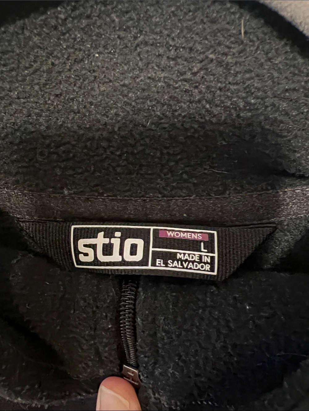 Stio Women’s Glide Power Stretch Abyss Heather Gray Zip Pullover Fleece Top L - Picture 6 of 10